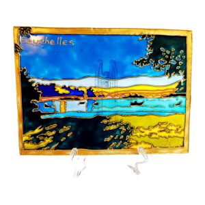 PHILATELIC- STAINED GLASS PICTURE