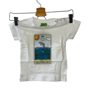 SUPER COCO  - TSHIRT KIDS- THE DOLPHIN TAROT 1-2 WHITE