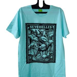SUPER COCO  - TSHIRT ADULT- MARLIN VINTAGE STAMP S BLUE