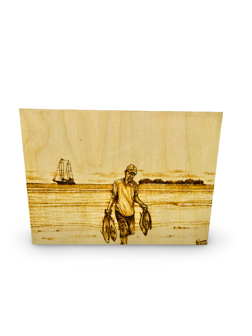 RICHARD ASSARY - WOODEN CARVED PICTURE (LARGE)