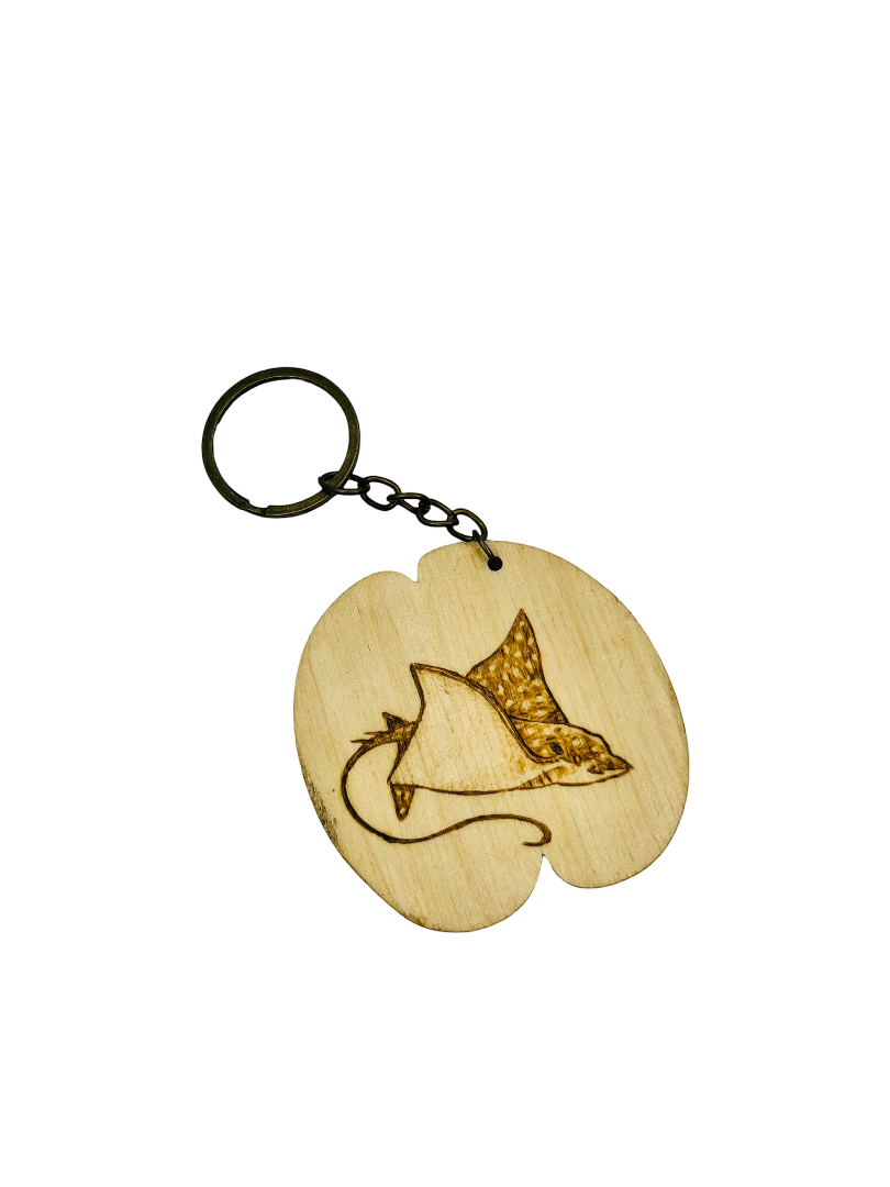 RICHARD ASSARY - WOODEN CARVED KEYRING BIRD