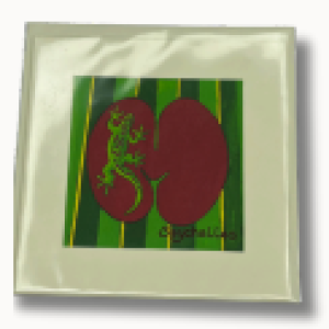 PIXELAND - GREETING CARD GREEN STRIPED KOKOLEZAR