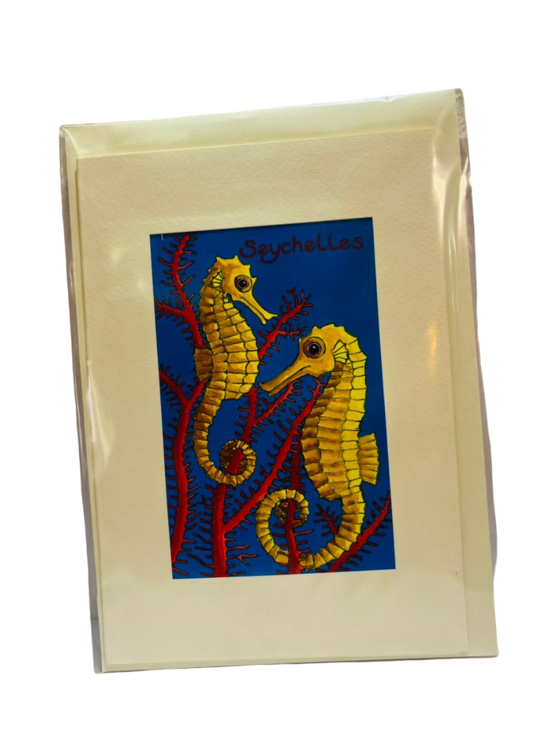 PIXELAND - GREETING CARD (LARGE) SEA HORSES