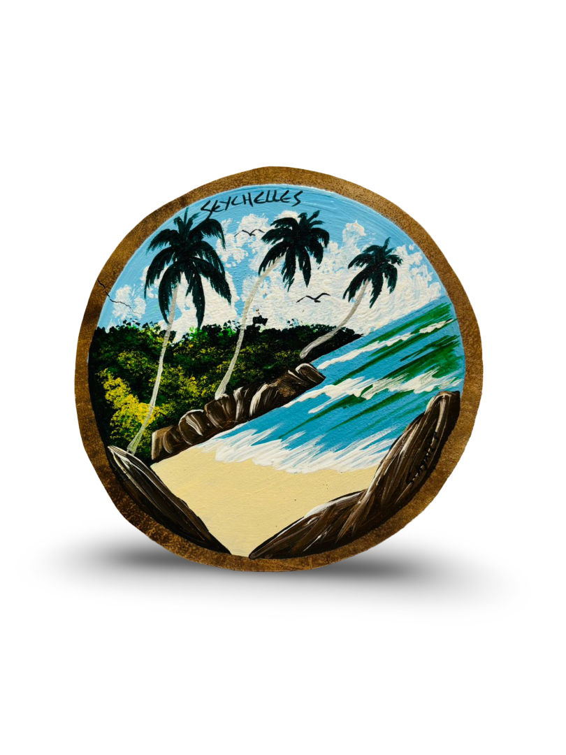 HIJIRAH GRAFT (SEYCHELLES) - Hanging Picture (Round painting with hook)