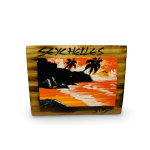 HIJIRAH GRAFT (SEYCHELLES) - Hand painted magnet - Sunset painting (Rectangular)