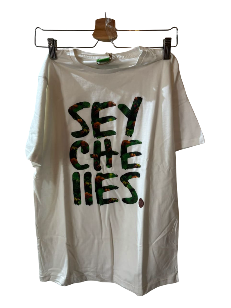 SUPER COCO  - TSHIRT ADULT- VALLEE DE MAI PRINT XS WHITE