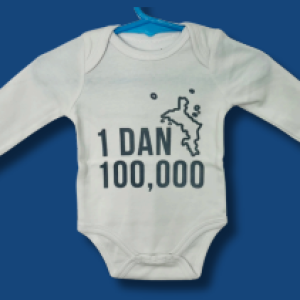 NE Kreol - Baby Onesie - 1 dan 100,000 (Grey)