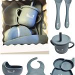 NE Kreol - Rainbow Blue Tableware Set (0-3m)