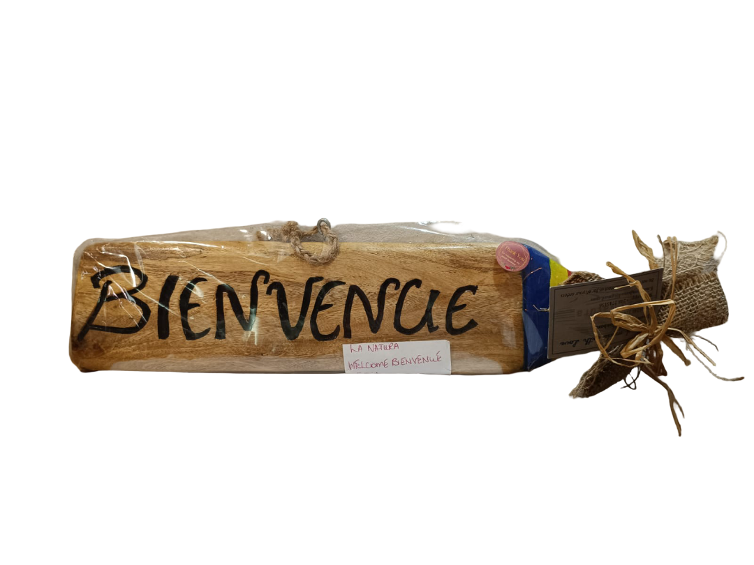 LA NATURA - WOODEN BIENVENUE SIGN 