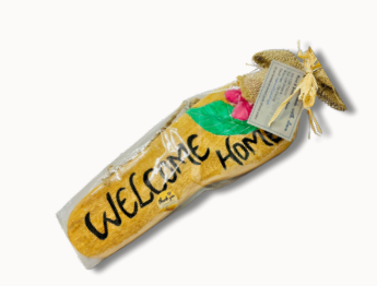LA NATURA - WELCOME HOME WOODEN SLIPPER SIGN