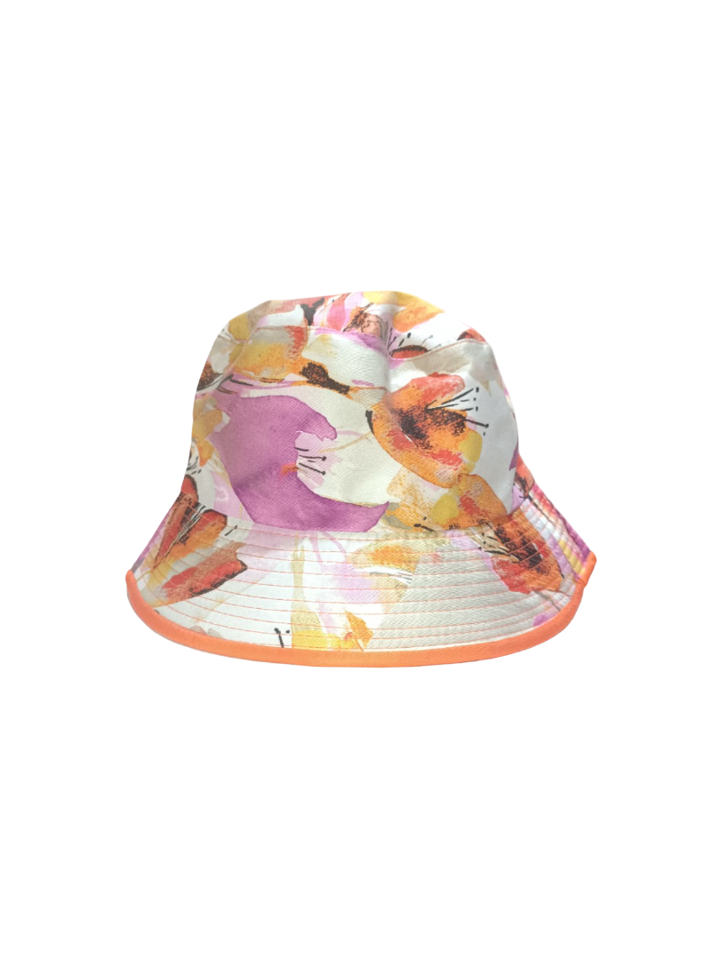 STILE ITALIANO - FISHING/BUCKET HAT FLORAL -orange