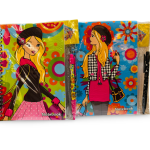 NOTEBOOK B-1709 FANCY FLORAL A5 WITH PEN