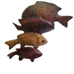 Handmade  wooden fish sculpture