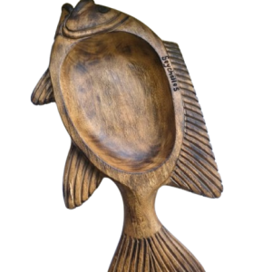 Carved fish ash tray souvenir
